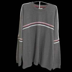 XG Vintage Gray Striped Long Sleeved Crew Necked Shirt